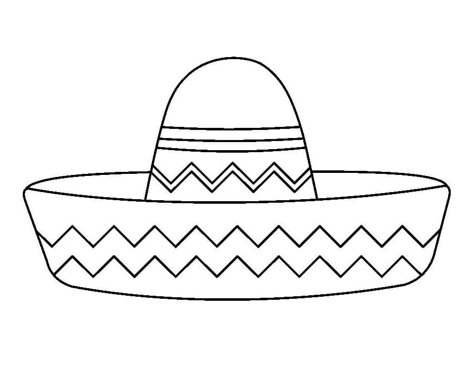 Image Sombrero For Kids Coloring Page