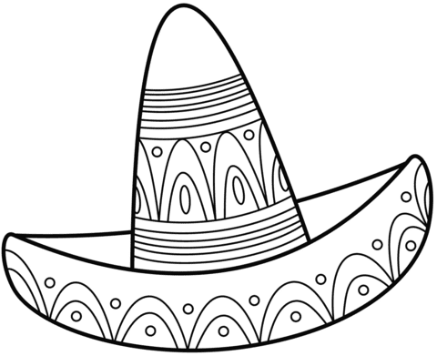 Image Sombrero Coloring Page