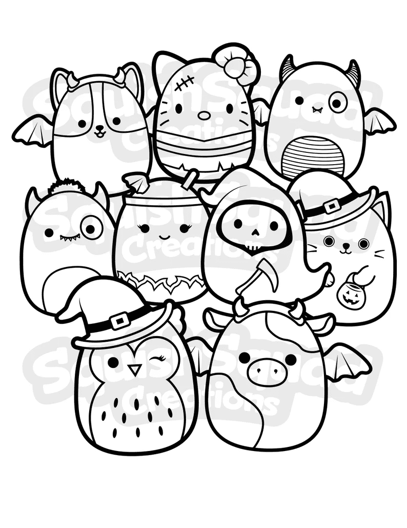 Image Squishmallows Cute Coloring Page