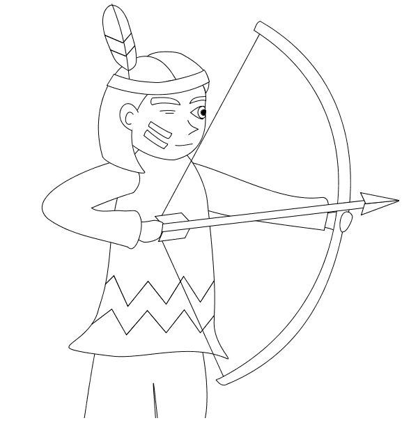 Indian With Bow And Arrows