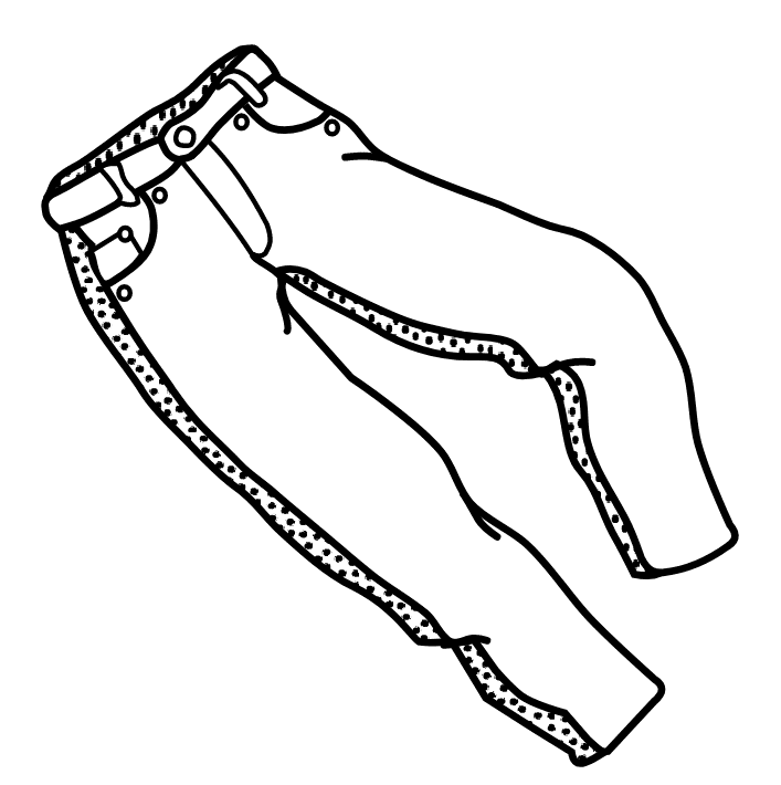 Jeans Clothing Coloring Page