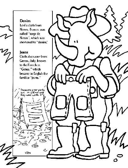 Jeans Coloring Sheets