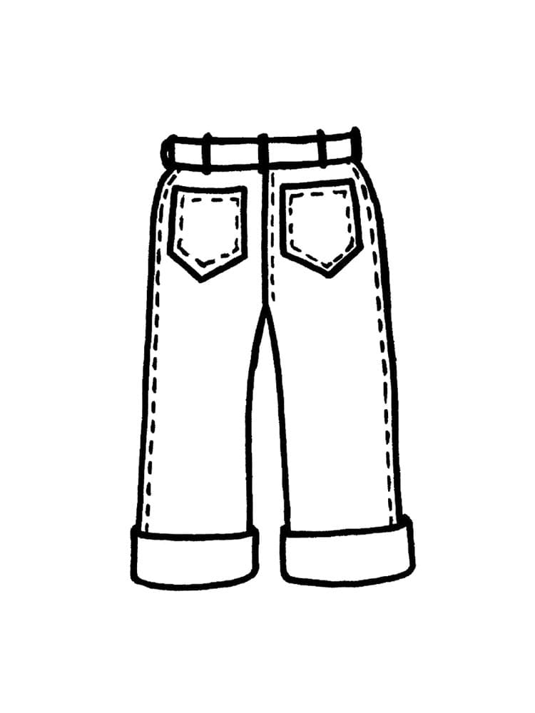 Jeans Pretty Coloring Page