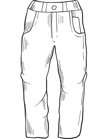 Jeans Printable Coloring Page