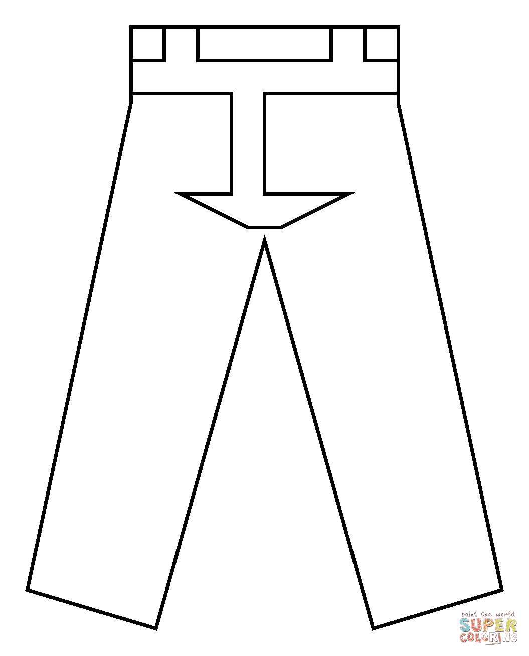 Jeans Tasteful Coloring Page