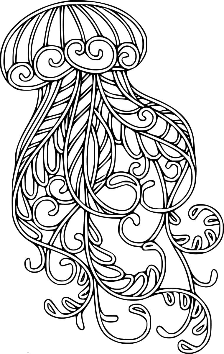 Jellyfish Art Coloring Page
