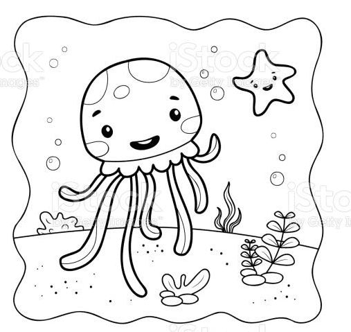 Jellyfish Cute Zentangle image