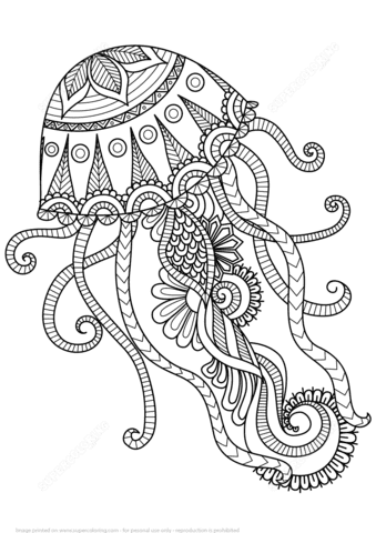 Jellyfish Zentangle image