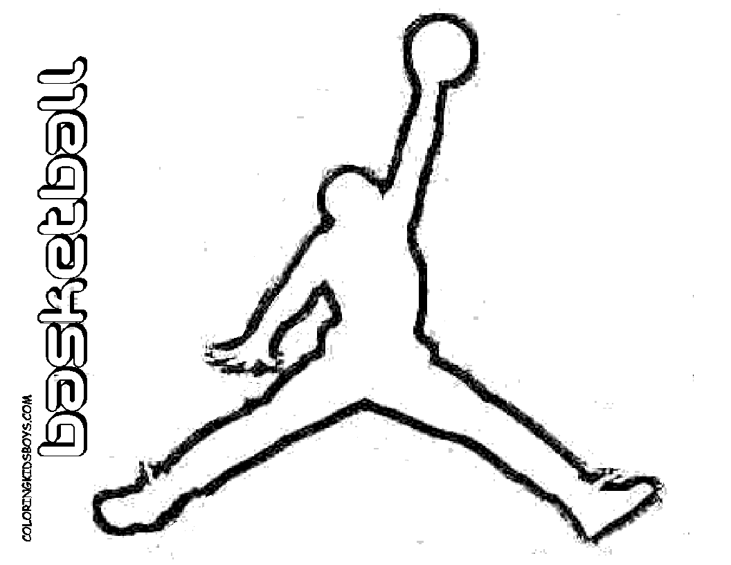 Jordan Logo Basketball Coloring Page