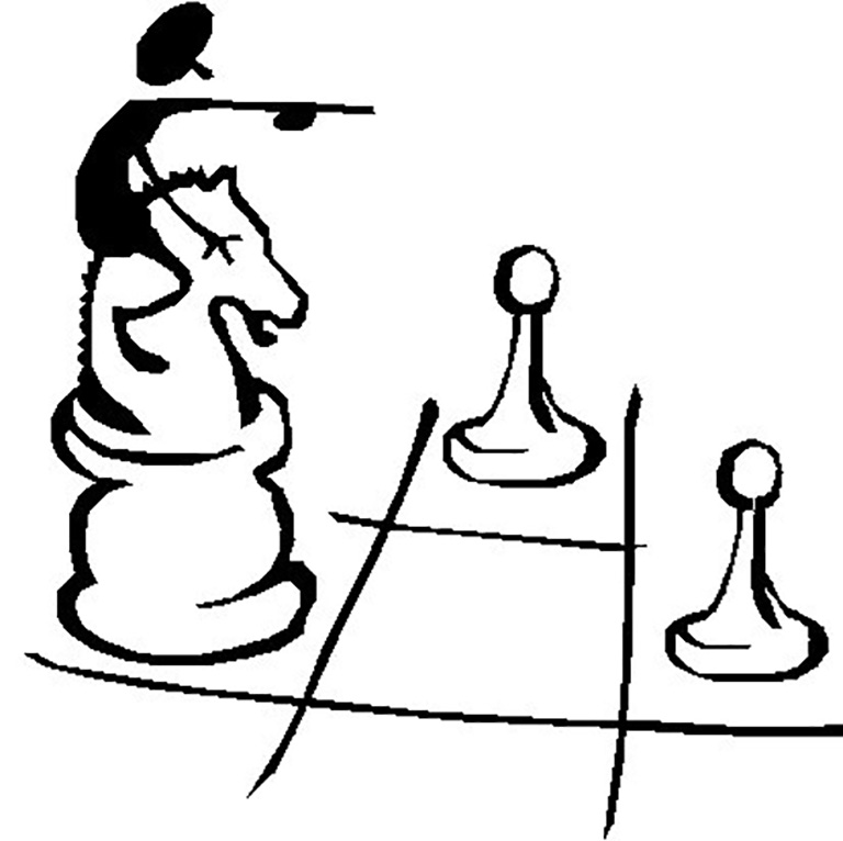 Knight Chess Coloring Page