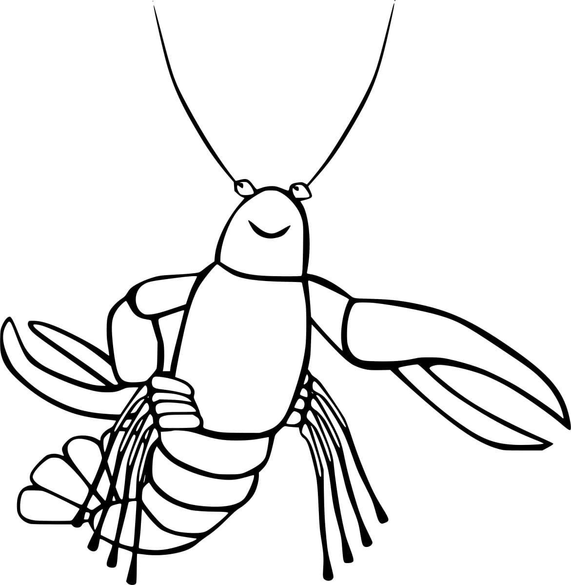 Leisurely Lobster Coloring Page