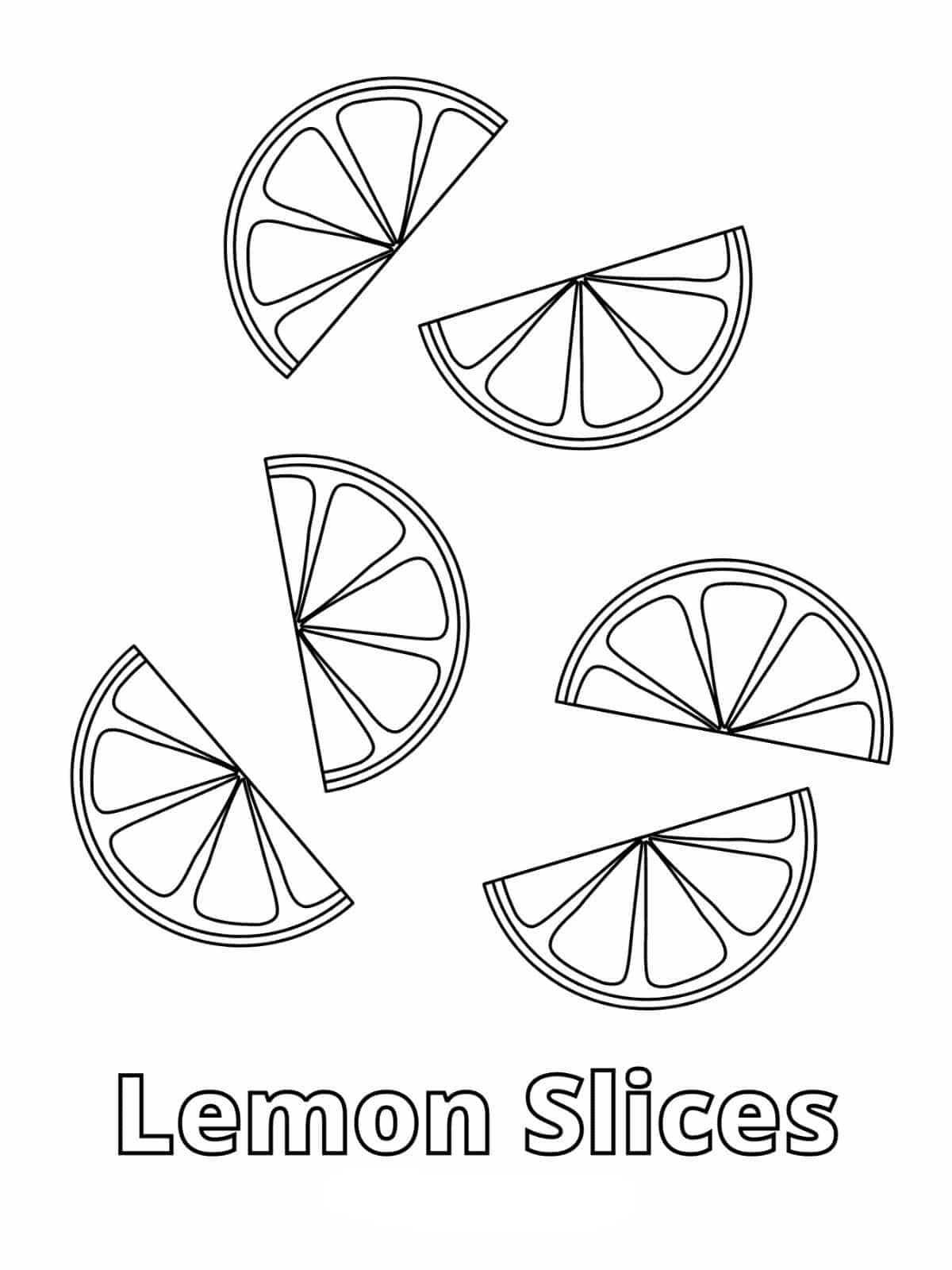 Lemon Coloring Nature For Children Coloring Page