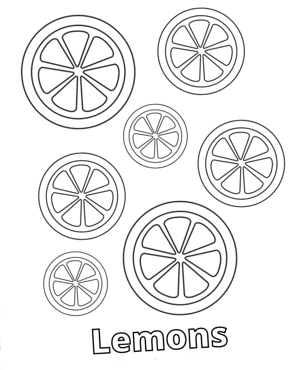Lemon Coloring Nature Inspired Learning Image Coloring Page