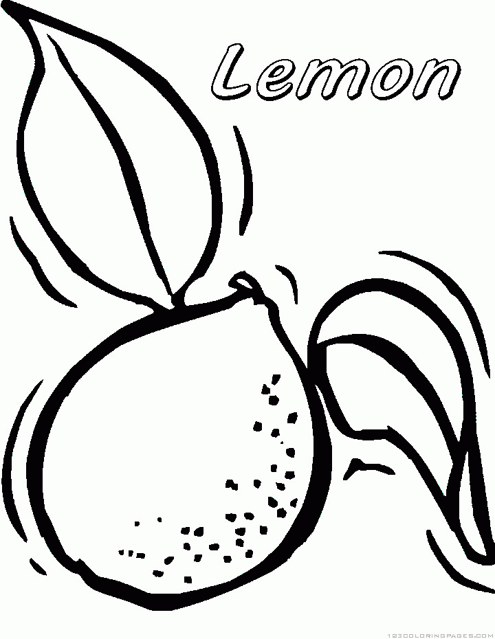 Lemon Cute Picture Coloring Page