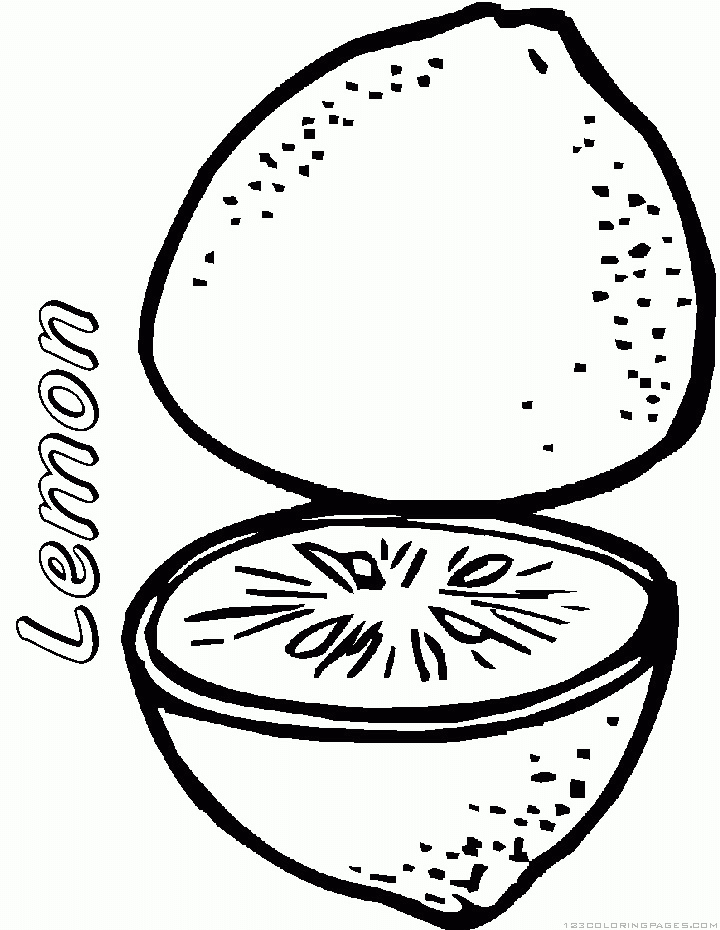 Lemon Sweet Picture Coloring Page