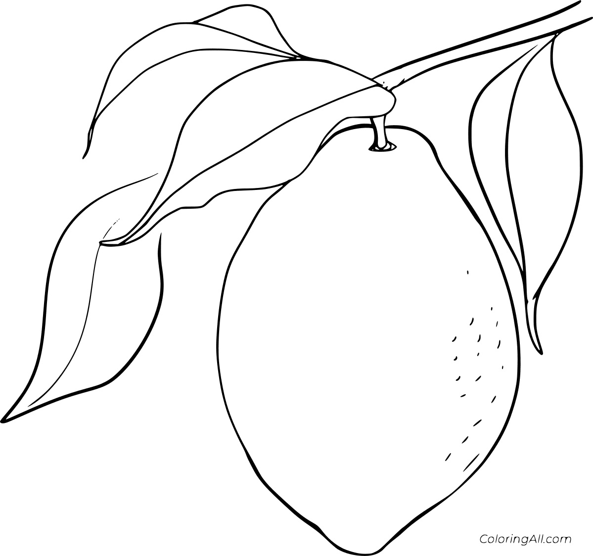 Lemon On The Tree Coloring Page