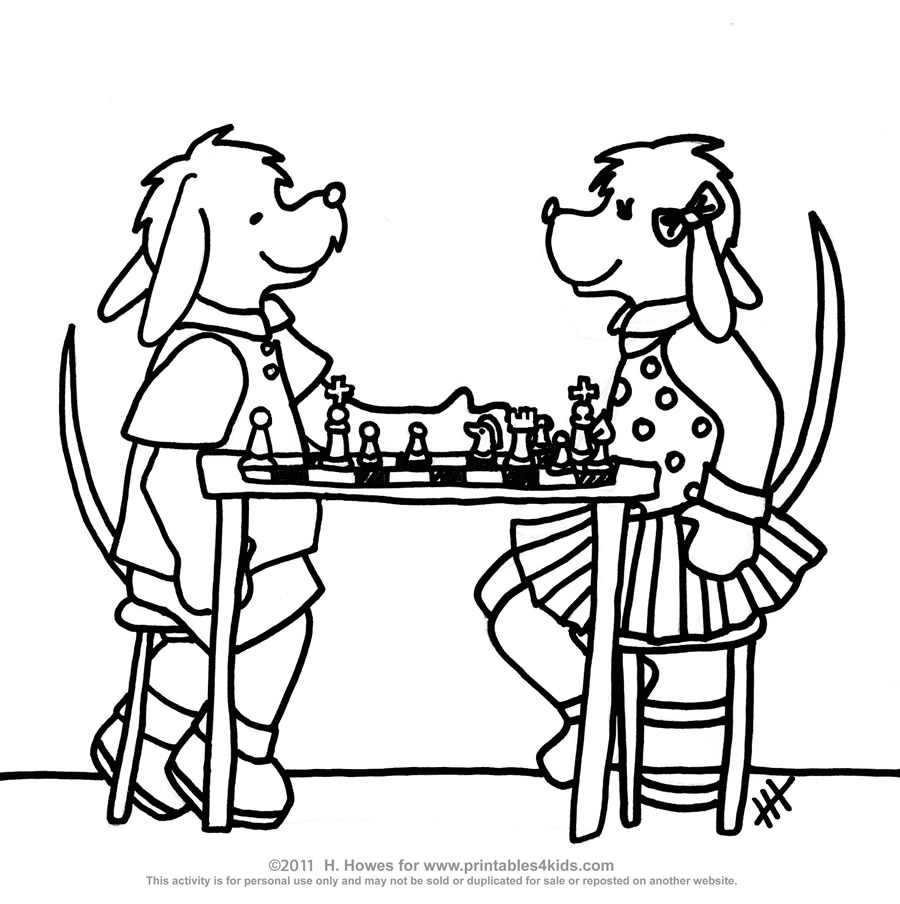 Let’s Play Chess Coloring