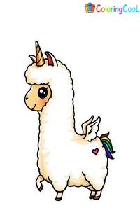 Llama Drawing Is Complete In 7 Easy Steps Coloring Page