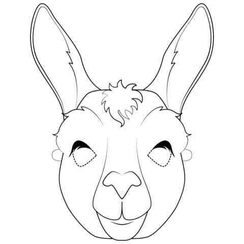 Llama Mask Image For Kids