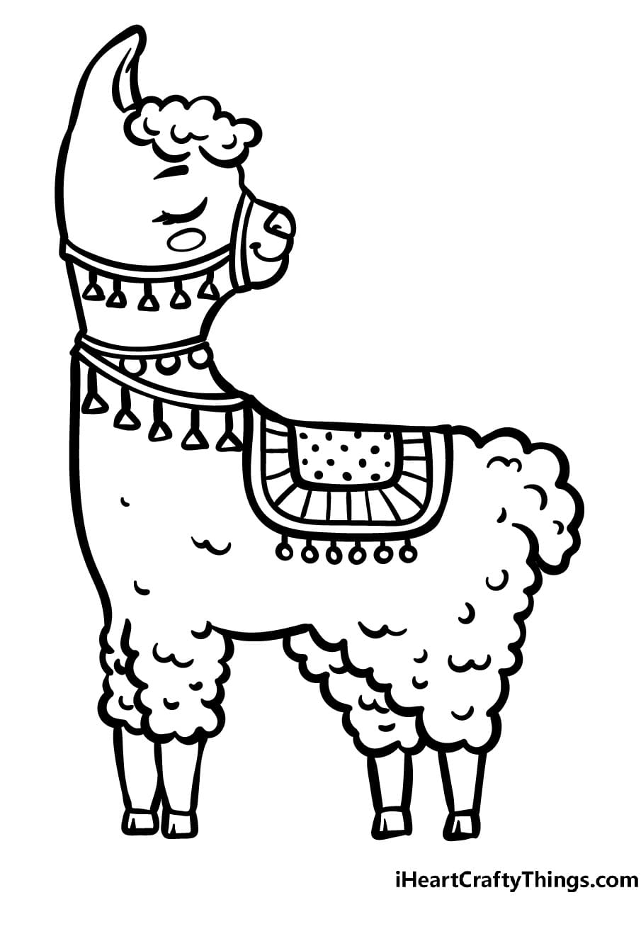 Llama Printable Image