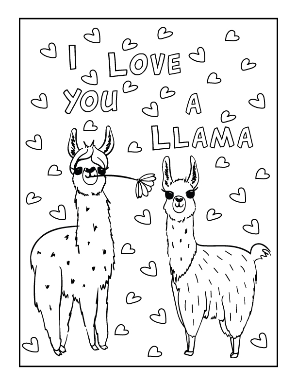 Llama to print Coloring Page