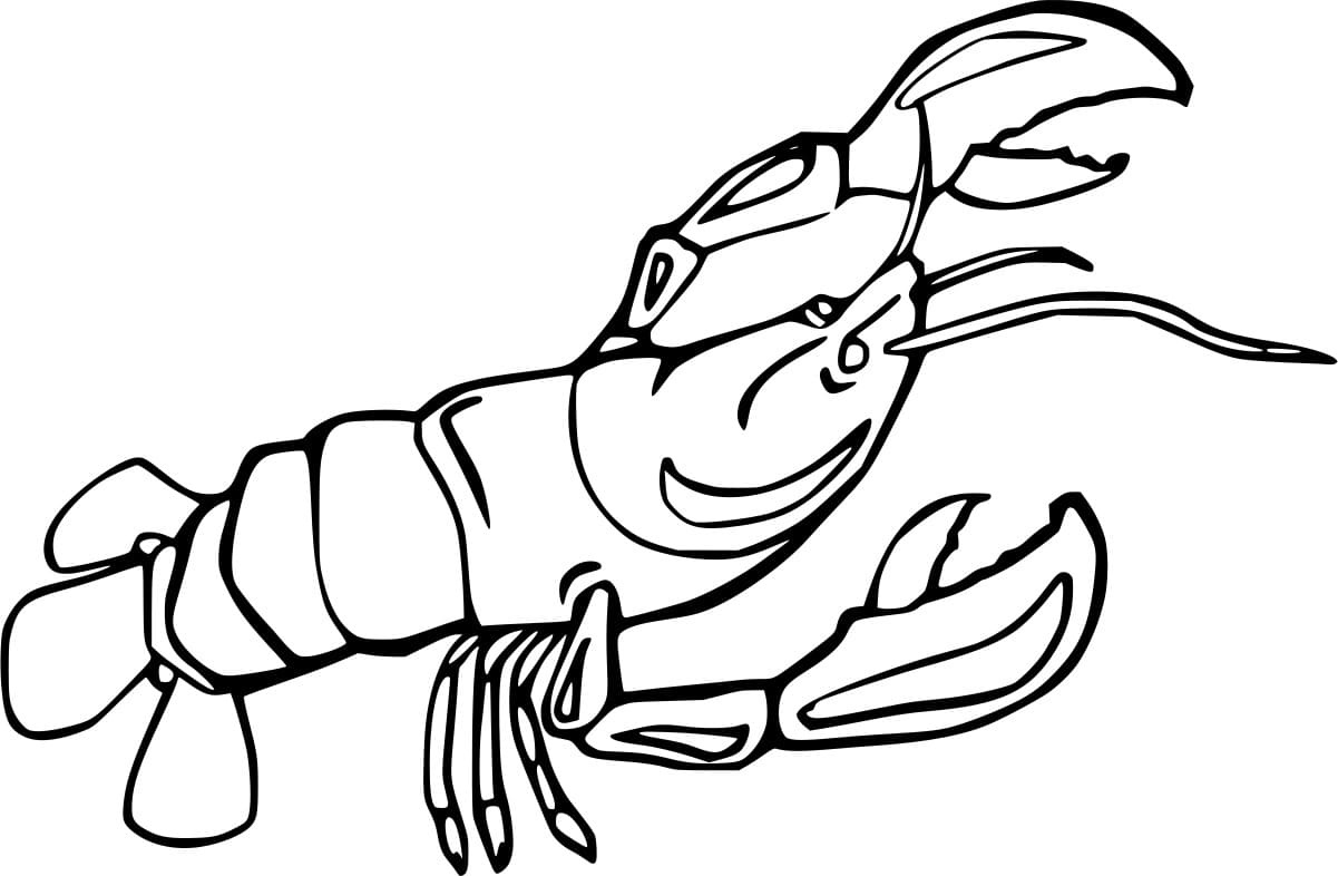 Lobster Crawling Coloring Pages - Coloring Cool