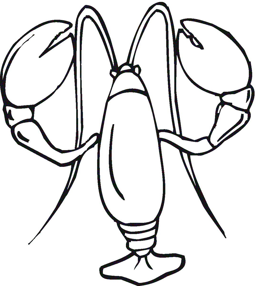 Lobster Cute For Kids Coloring Page