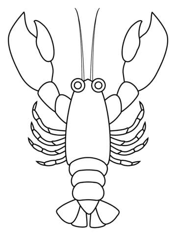 Lobster Emoji For Kids Coloring Page