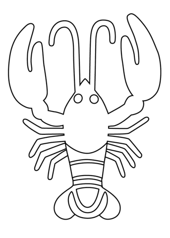 Lobster Emoji Image For Kids Coloring Page