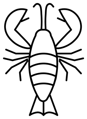 Lobster Emoji Image Coloring Page