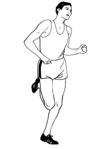 Long Distance Running Coloring Page