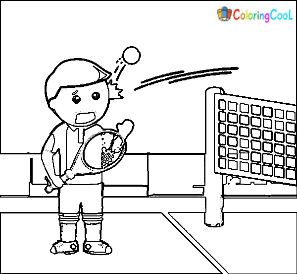 Lovely Badminton Coloring Page