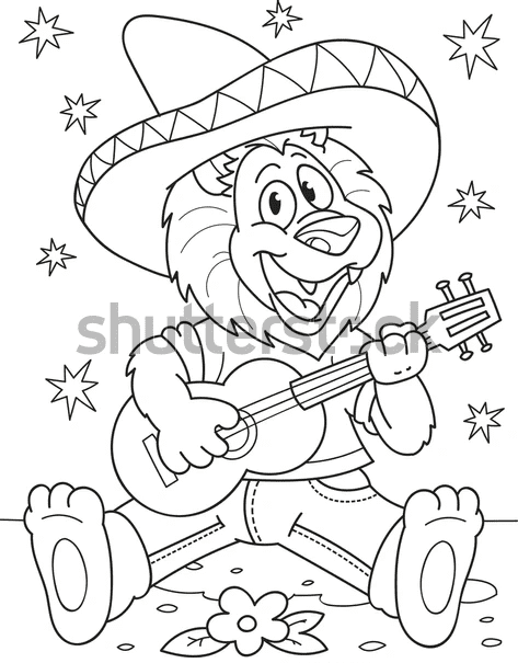 Lovely Sombrero Image Coloring Page