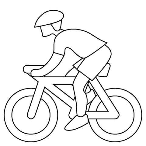 Man Biking Emoji For Kids