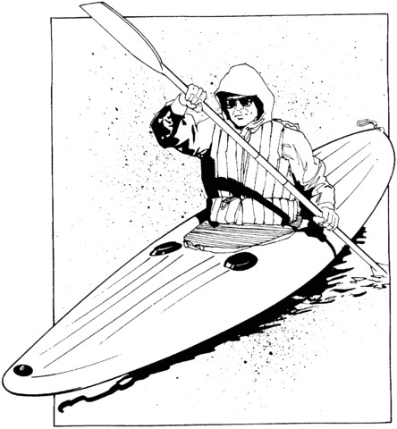 Man Floating On Kayak Image