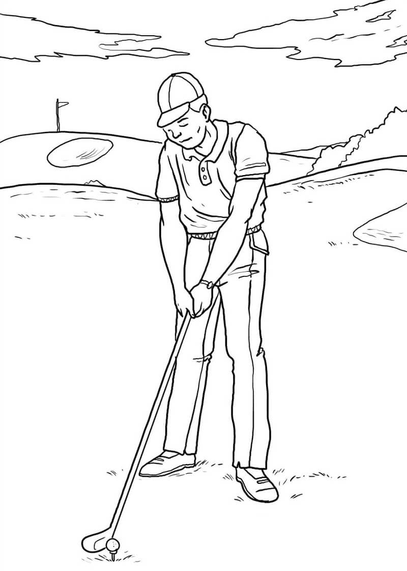 Man Playing Golf