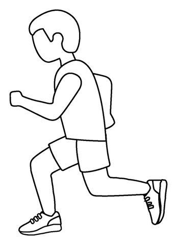 Man Running Emoji Coloring Page