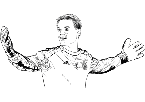 Manuel Neuer Coloring Page