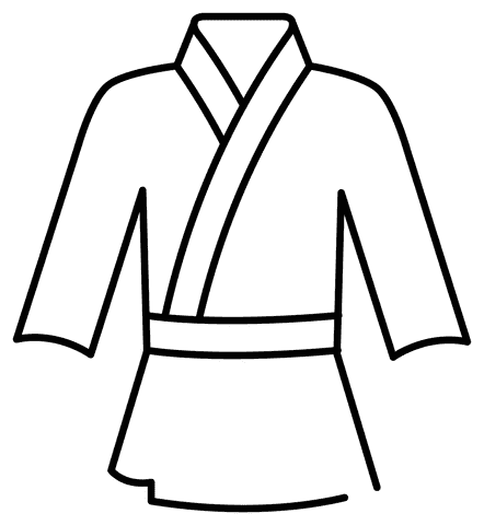 Martial Arts Uniform Emoji Printable Image