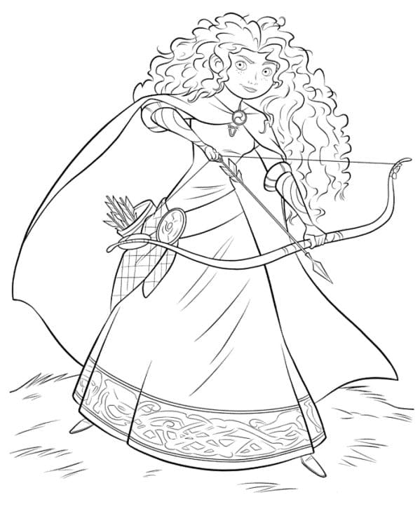 Merida With Bow And Arrow Image For Kids