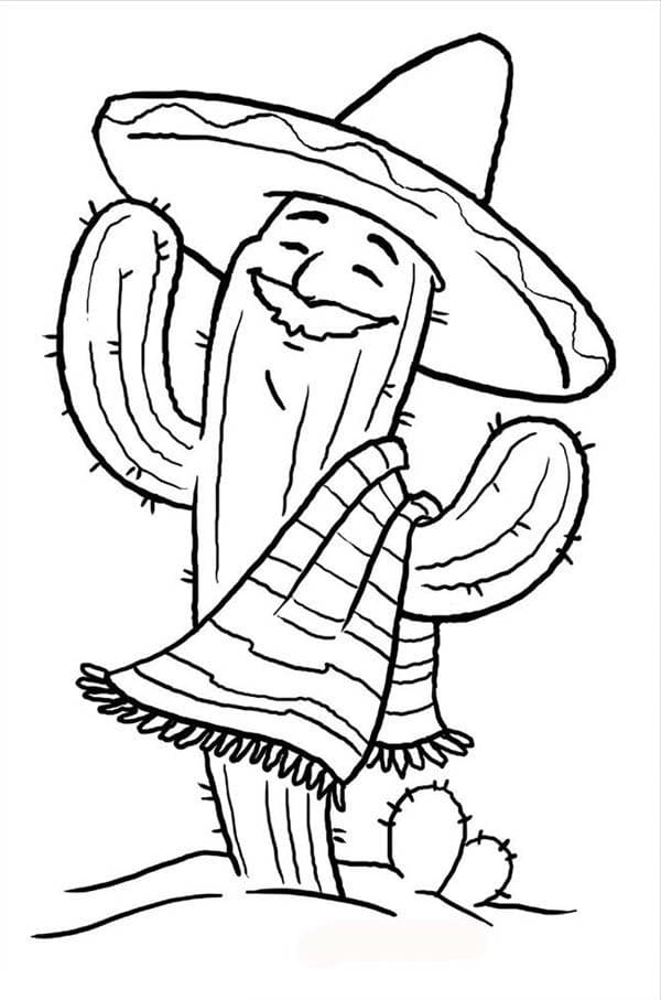 Mexican Fiesta Image Coloring Page