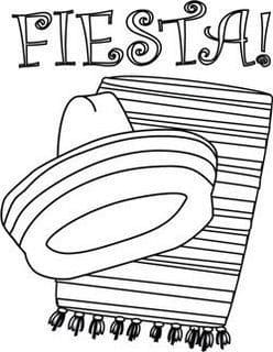Mexican Fiesta Coloring Page