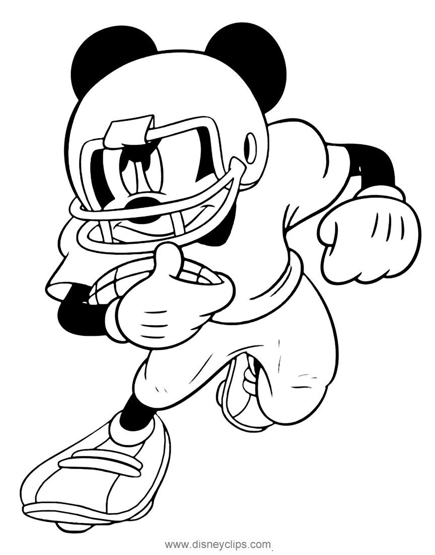Mickey Playing football