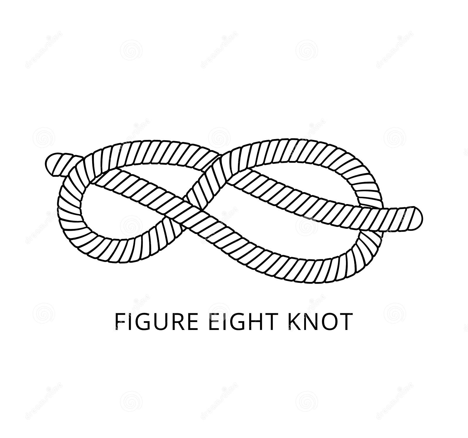 Nautical Rope Tying Skill Figure In Black And White