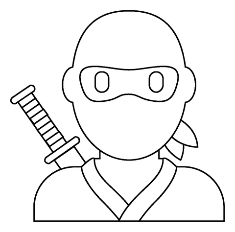 Ninja Emoji Printable Image
