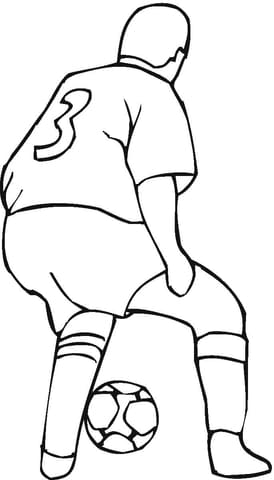 Number 3 Football Player Coloring Page