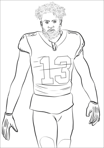 Odell Beckham Coloring Page