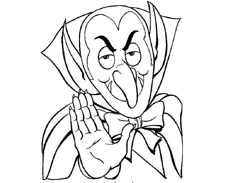 Old Vampire Coloring Page