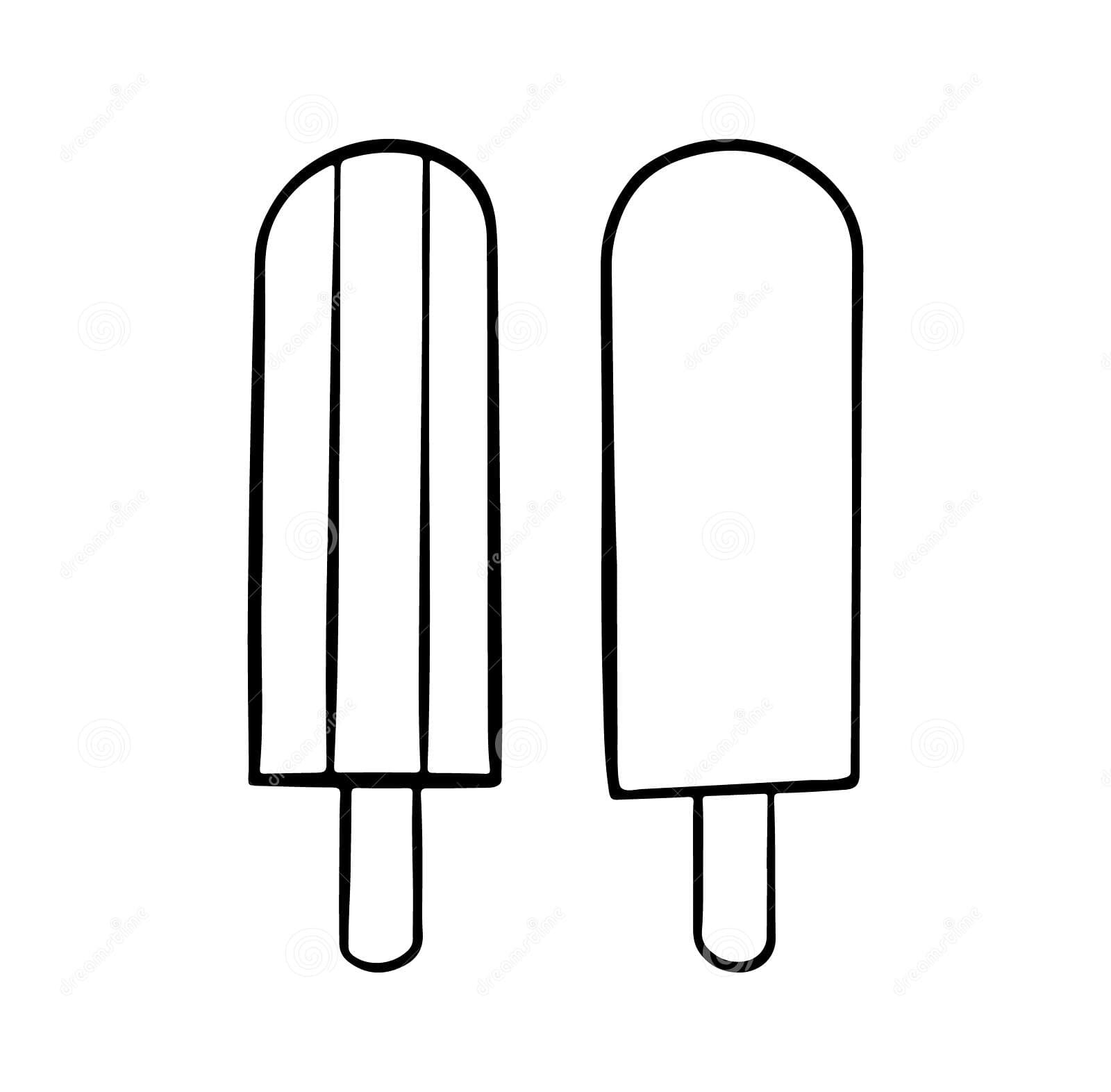 Outline Silhouette Of Popsicle
