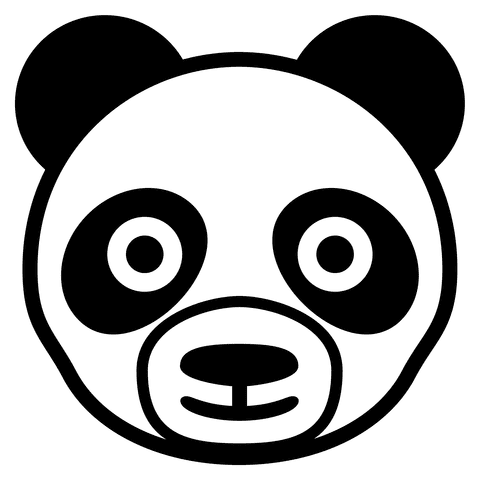 Panda Emoji Image For Kids Coloring Page